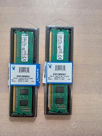 RAM 2 x 2GB DDR3 Kingston KVR13N9S6/2 PC3-10600