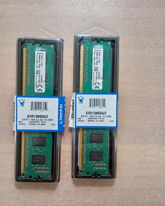 RAM 2 x 2GB DDR3 Kingston KVR13N9S6/2 PC3-10600