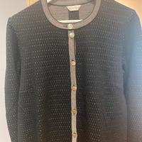 Giacca nera e oro taglia 52, elegante Bertha