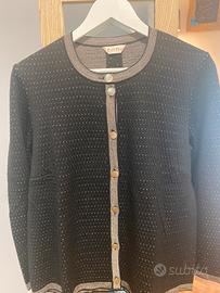 Giacca nera e oro taglia 52, elegante Bertha