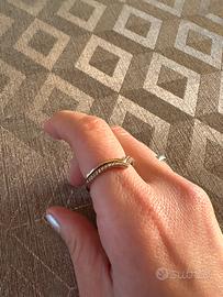 Set anelli Pandora in oro rosa originali usati