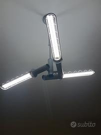 lampadario con tre neon LED 