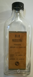 Bottiglia olio di vaselina medicinale vintage