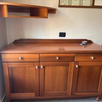  panca in legno,tavolo con quattro se mobil