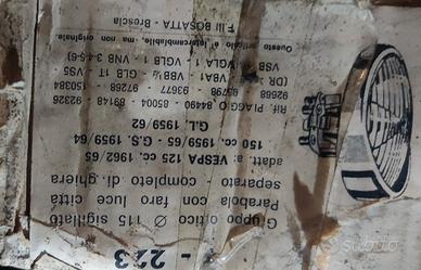 vespa 125/150 e GS gruppo ottico 