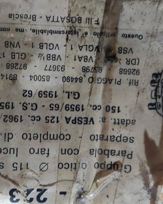 vespa 125/150 e GS gruppo ottico 