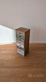 Cassettiera 7 cassetti in stile Vintage Shabby 