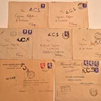 francobolli 7 Buste Verificate A.C.S.