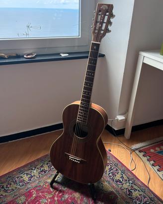 Chitarra acustica in koa elettrificata