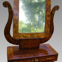 Specchiera Psiche Rolo Intarsiata antica