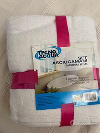 Set asciugamani 4 pezzi Tecno Acqua - Nuovo