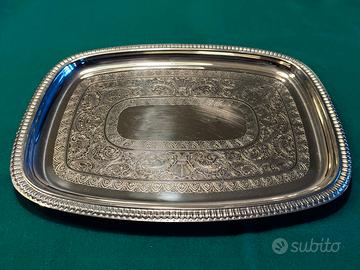 Vassoio da bar vintage Alessi Mercurio Acciaio 18/