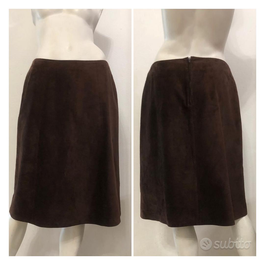 CONBIPEL Gonna marrone in vera pelle Abbigliamento e Accessori In vendita a Roma