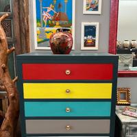 Cassettiera in legno massello grezza