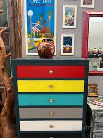 Cassettiera in legno massello grezza