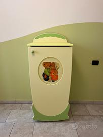 Armadio cameretta bambini in legno color pastello