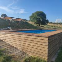 piscina intex 975x488x132 + pavimento  + tettoia 