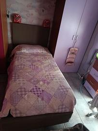 letto singolo  contenitore 