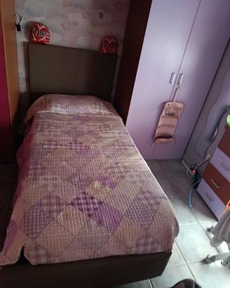 letto singolo  contenitore 