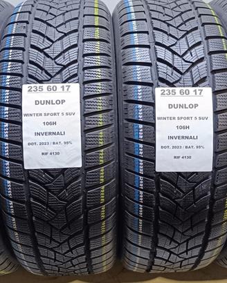 4 GOMME 235 60 17 DUNLOP INV RIF4130