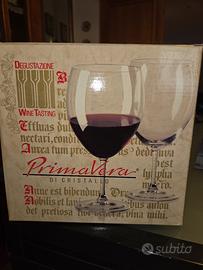 Calici in cristallo da degustazione vino