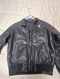 giacca pelle k-way