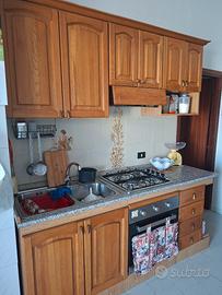 Cucina lineare in vero legno completa di elettrod