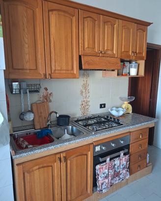 Cucina lineare in vero legno completa di elettrod