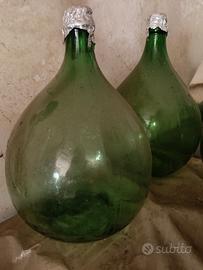 Damigiane in vetro verde