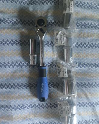 Kit cembre cricchetto + N° 5 bussole lunghe