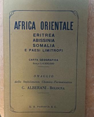 Cartina Africa Orientale - Eritrea Abissinia Somal