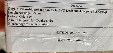 Doghe tapparelle pvc di ricambio