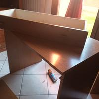 scrivania vintage colore miele 