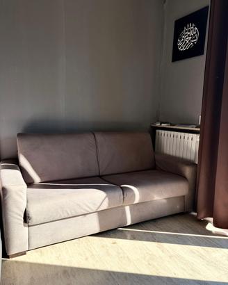 Divano letto microfibra