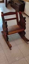 sedia a dondolo  bambino in legno bella