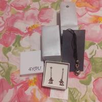 Parure 2 pezzi Argento Angeli collana e orecchini