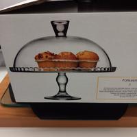 Alzata per torte in vetro soda lime