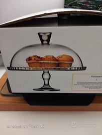 Alzata per torte in vetro soda lime