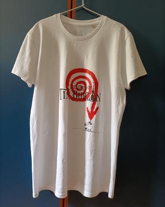 T shirt bianca con disegno TIM BURTON