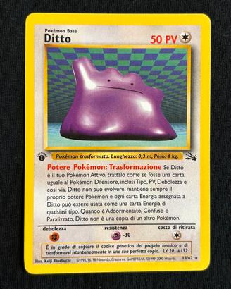 Pokemon Ditto 18/62 serie Fossil 1 edizione