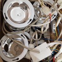 Lotto di 7 faretti da incasso tondi bianchi