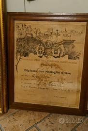 Diploma antico con cornice – XX secolo