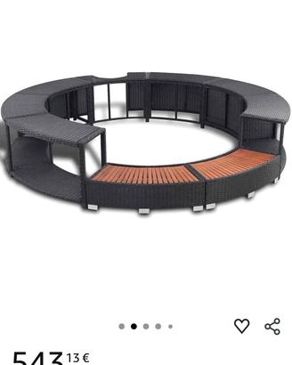 Bordo per Vasca Idromassaggio in Rattan Sintetico,