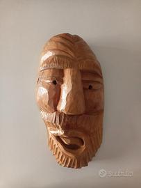 Maschera apotropaica in legno di perastro Pugliese