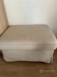 Pouf e poggiapiedi con contenitore Ikea Ektorp