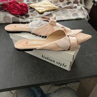 Ballerine rosa antico in raso