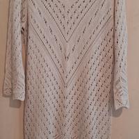 vestito donna forato beige