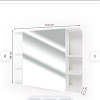 Specchio contenitore bagno, Bianco