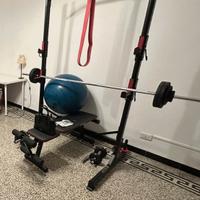 Rack 500 decathlon domyos +bilanciere 2m 28mm