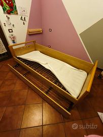Letto singolo con secondo letto estraibile